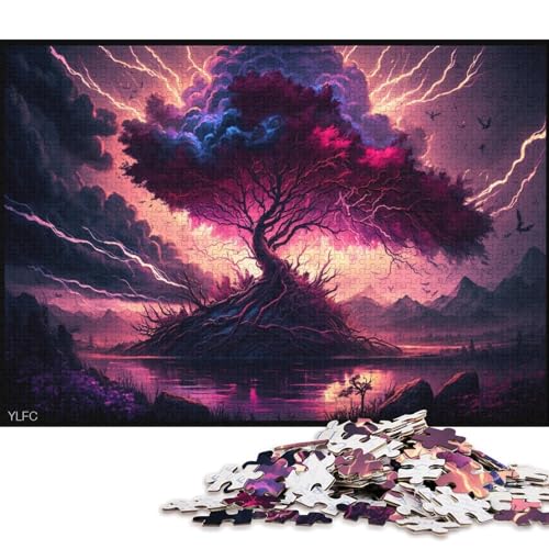 Künstlerisches Kirschbaum-Puzzle, 300 Teile, Puzzle für Kinder, Denkspiel, Puzzlespielzeug für Kinder, 300 Teile (40 x 28 cm) von XJmoney