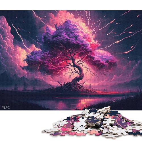 Künstlerisches Kirschbaum-Puzzle 1000 Teile, Puzzle für Kinder, Denkspiel, Puzzlespielzeug für Kinder, 1000 Teile (75 x 50 cm) von XJmoney