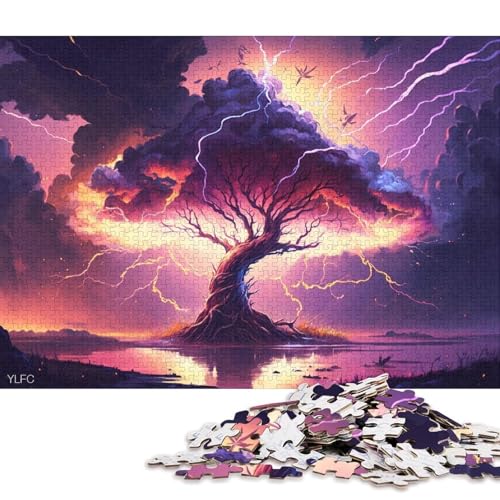 Kunst-Puzzle „Baum des Lebens, 1000-teiliges Puzzle für Kinder, Puzzle für Teenager, kreatives Puzzle, anspruchsvolle Spiele für die ganze Familie,1000 Teile (75 x 50 cm) von XJmoney