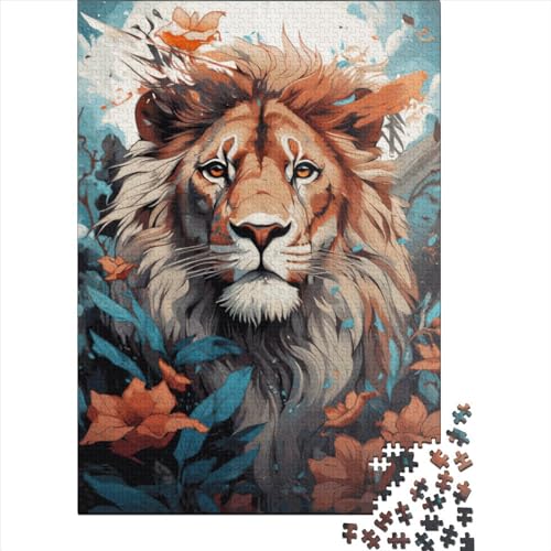 Kunst des Löwen. Puzzle Spielzeug Lernspiel 100% recycelter Karton Puzzle für Kinder Erwachsene Geschenke zum Kindertag 38 x 26 cm / 1000 Stück von XJmoney