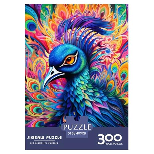 Kunsttier-Pfauen-Puzzles für Erwachsene und Jugendliche, Holzpuzzles für Erwachsene, Puzzles, Puzzles für Erwachsene, Geschenke für Erwachsene, 300 Teile (40 x 28 cm) von XJmoney