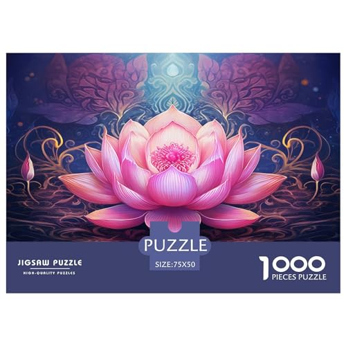 Lotus_surrelasim Puzzle für Erwachsene und Jugendliche, 1000 Teile, Puzzle für Erwachsene, Puzzle für Erwachsene, 1000 Teile (75 x 50 cm) von XJmoney