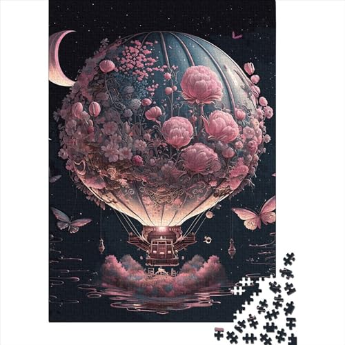 Luftballon im Weltraum 1 Puzzle Lernspielzeug Spiel 100% recycelter Karton Puzzle für Kinder Erwachsene Geschenke zum Kindertag 38 x 26 cm / 1000 Stück von XJmoney