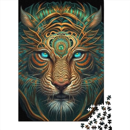 Magisches Tiger-Puzzle für Erwachsene, Denkspiel, Puzzle-Spielzeug für Kinder, 300 Teile (40 x 28 cm) von XJmoney