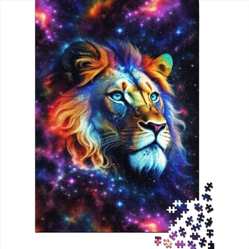 Majestätisches Löwengesicht, Nebel-Puzzle für Erwachsene, Denkspiel, Puzzle-Spielzeug für Kinder, 300 Teile (40 x 28 cm) von XJmoney