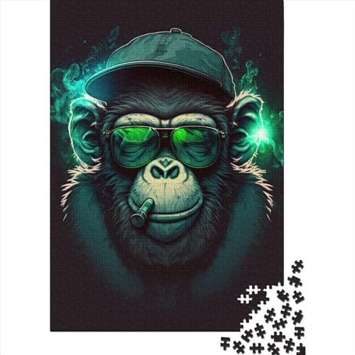 Marijuana Monkey5 Puzzle für Erwachsene, Denkspiel, Puzzlespielzeug für Kinder, 300 Teile (40 x 28 cm) von XJmoney