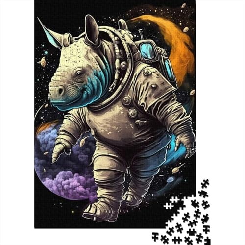 Nashorn-Mythologie-Puzzle, Holzpuzzle 1000 Teile, geistiges Spielzeug, anspruchsvolles Freizeitpuzzle für Erwachsene und Jugendliche, 1000 Teile (75 x 50 cm) von XJmoney