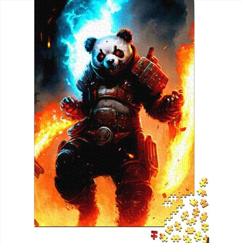 Panda Warrior 100% Recycled Pappe Puzzle Pädagogisches Spielzeug für Erwachsene Kinder Geschenke für Kindertag, 38x26cm / 1000 Teile von XJmoney