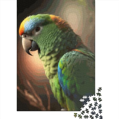 Papageien-Tierpuzzle aus 100 % recyceltem Karton, Puzzle aus 100 % recyceltem Karton, für Erwachsene, Jugendliche, Ostergeschenke, 38 x 26 cm, 1000 Teile von XJmoney