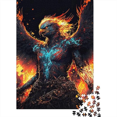 Phoenix Warrior Puzzle für Erwachsene, 500-teiliges Puzzle für Erwachsene, Puzzle aus Holz, kreativ für Erwachsene, anspruchsvolles Spiel, 500 Teile (52 x 38 cm) von XJmoney