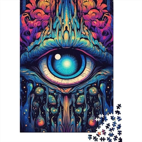 Psychedelic41 Puzzle für Erwachsene, 1000 Teile, Puzzle für Erwachsene, Puzzle 1000 Teile, Puzzlegeschenke, Halloweengeschenke, 1000 Teile (75 x 50 cm) von XJmoney