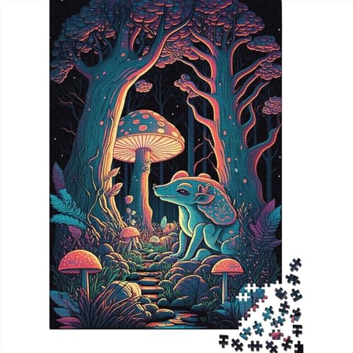 Psychedelischer Pilz Fores84 1000-teiliges Puzzle für Erwachsene, 1000-teiliges Holzpuzzle, Puzzle, praktisches Spiel, Familiendekoration, 1000 Teile (75 x 50 cm) von XJmoney