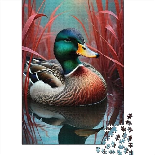 Puzzle, 300 Teile, Tierkunst, Enten-Puzzle für Erwachsene und Holzpuzzle, geeignet für Personen ab 18 Jahren, lustige Puzzlespiele, 300 Teile (40 x 28 cm) von XJmoney