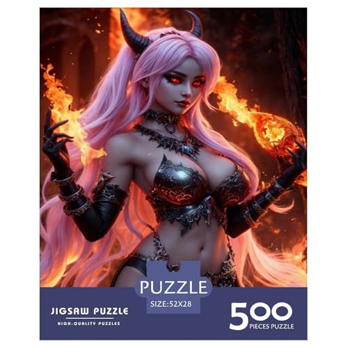 Puzzle „Cosmic Goddess“ 500 Teile, Puzzle für Erwachsene, Puzzles aus Holz, nachhaltiges Puzzle für Erwachsene | Spiele 500 Teile (52 x 38 cm) von XJmoney