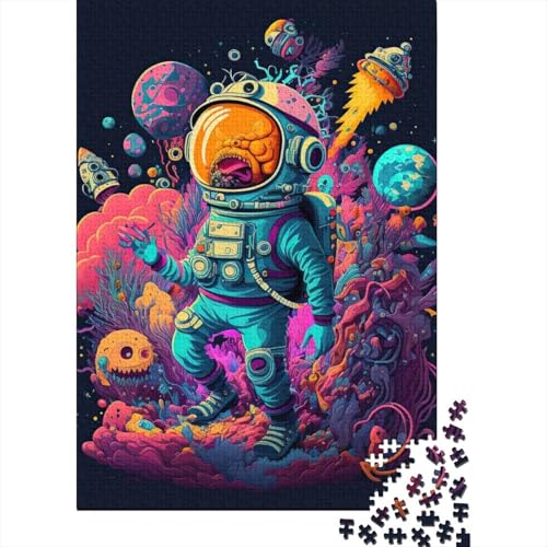 Puzzle 1000 Teile Astronaut im Weltraum11 Puzzle für Jungen und Mädchen, Lernspiel, Spielzeug, Familiendekoration, 1000 Teile (75 x 50 cm) von XJmoney