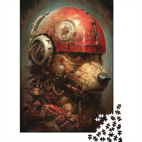 Puzzle 1000 Teile Biomechanischer Bär Puzzle für Erwachsene Schwierigkeitspuzzle Lernspiele Spielzeug Familiendekoration 1000 Teile (75x50cm) von XJmoney