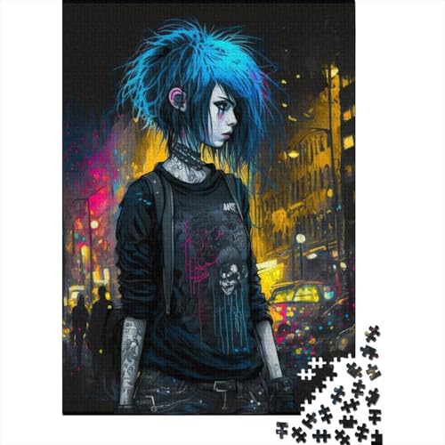 Puzzle 1000 Teile Emo Girl (4) Puzzle Dekompressionsspielzeug Holzpuzzle Geburtstagsgeschenke für Erwachsene 1000 Teile (75 x 50 cm) von XJmoney