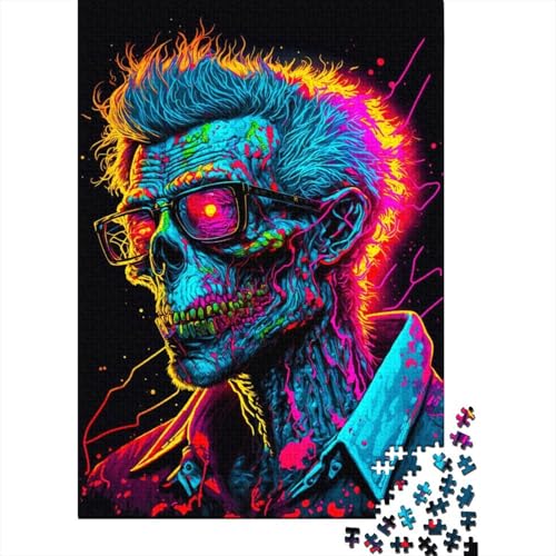 Puzzle 1000 Teile Gangster Zombie Punk Puzzle für Erwachsene Schwierigkeitsgrade Puzzle Lernspiele Spielzeug Familiendekoration 1000 Stück (75x50cm) von XJmoney