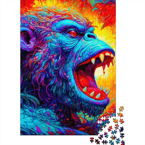 Puzzle 1000 Teile Gorilla... Puzzle für Erwachsene, Schwierigkeitsgrad: Puzzle, Lernspiele, Spielzeug, Familiendekoration, 1000 Teile (75 x 50 cm) von XJmoney