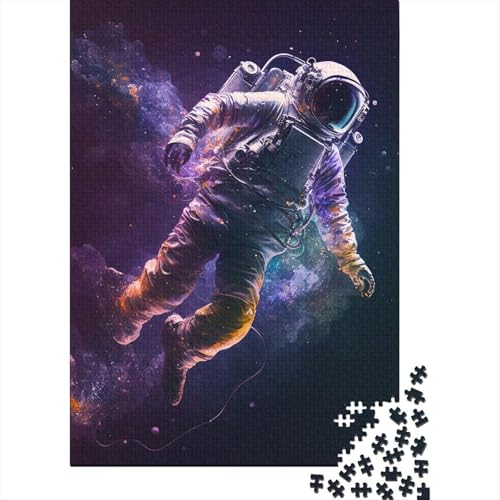 Puzzle 1000 Teile für Erwachsene, Galaktisches Astronauten-Puzzle für Erwachsene, Holzbrett-Puzzle, Familienspaß, Puzzle 1000 Teile (75 x 50 cm) von XJmoney