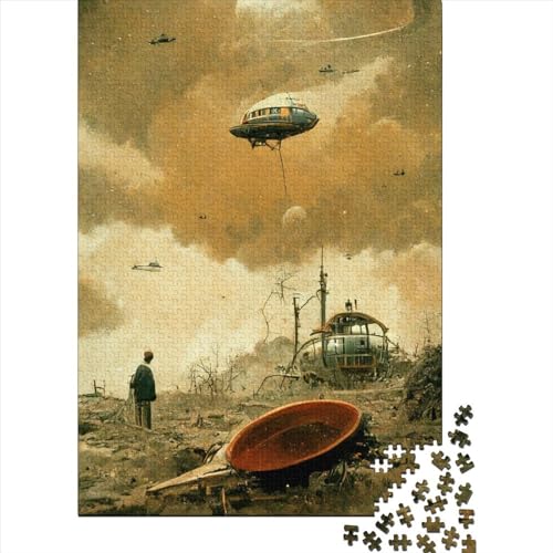 Puzzle 300 Teile Alien Fallout Puzzle für Erwachsene, Puzzles mit Schwierigkeitsgraden, Puzzle, Lernspiele, Spielzeug, Familiendekoration, 300 Teile (40 x 28 cm) von XJmoney