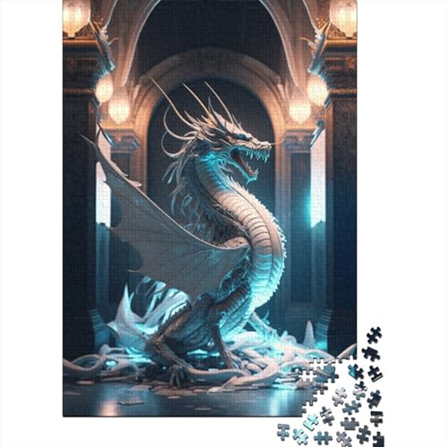 Puzzle 300 Teile Brave Dragon Puzzle für Jungen und Mädchen, Lernspiel, Spielzeug, Familiendekoration, 300 Teile (40 x 28 cm) von XJmoney