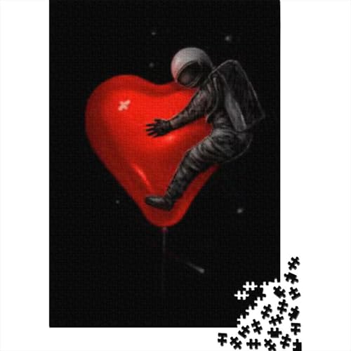 Puzzle 300 Teile Space Love Puzzles Holzpuzzles für Erwachsene und ab 18 Jahren, Denkspiel 300 Teile (40 x 28 cm) von XJmoney