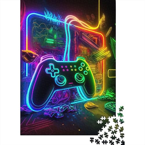 Puzzle 300 Teile für Erwachsene Neon Game84 Puzzles Hochwertiges Holzpuzzle Freizeitspielzeug Lernspiel Heimdekoration Kunstgeschenk 300 Stück (40 x 28 cm) von XJmoney