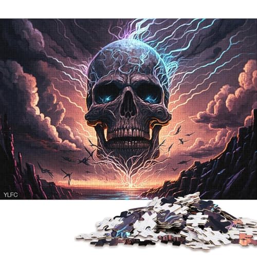 Puzzle 300 Teile für Kinder | Fantasy-Totenkopf-Puzzle | 300-teiliges Puzzle, Lernspiele, Heimdekorations-Puzzle, 300 Teile (40 x 28 cm) von XJmoney