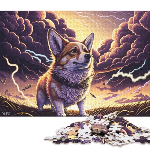 Puzzle 500 Teile, Fantasy Art Corgi, quadratische Puzzles für Kinder, Puzzles, anspruchsvolles Spiel, Puzzles 500 Teile (52 x 38 cm) von XJmoney