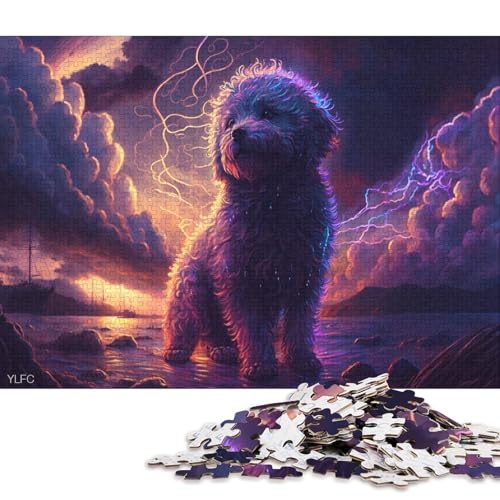 Puzzle 500 Teile, Kunsttiere, Pudel, quadratische Puzzles für Kinder, Puzzles, anspruchsvolles Spiel, Puzzles 500 Teile (52 x 38 cm) von XJmoney