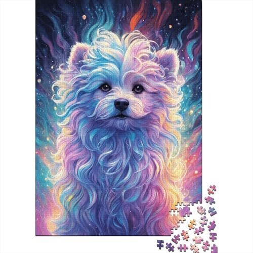 Puzzle 500 Teile Art Galaxy Dogs Puzzle für Kinder und Holzpuzzle, geeignet ab 18 Jahren, lustige Puzzlespiele, 500 Teile (52 x 38 cm) von XJmoney