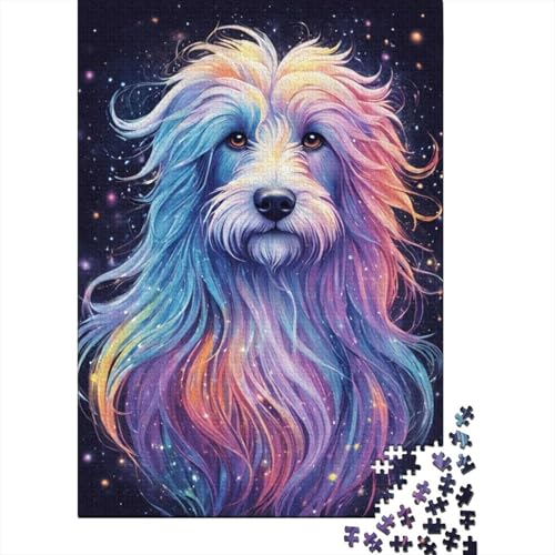 Puzzle 500 Teile Art Galaxy Dogs Puzzles Holzpuzzles für Kinder ab 18 Jahren Denkspiel 500 Teile (52 x 38 cm) von XJmoney