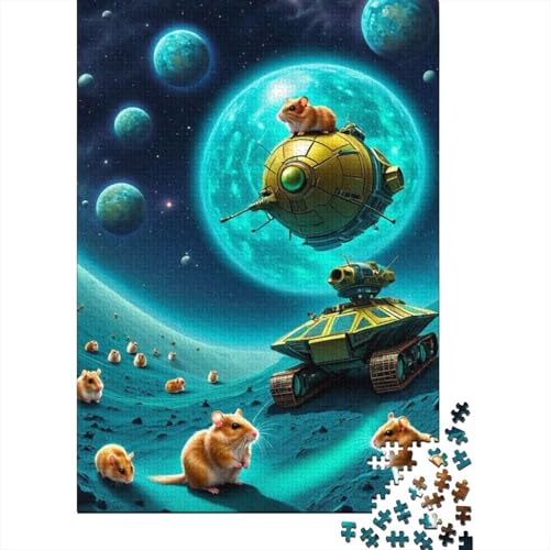 Puzzle 500 Teile Art Moon Puzzle für Erwachsene und Holzpuzzle, geeignet für Personen ab 18 Jahren, lustige Puzzlespiele, 500 Teile (52 x 38 cm) von XJmoney