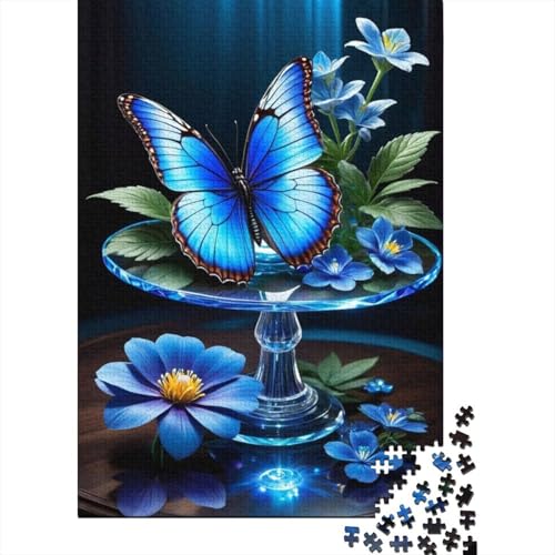 Puzzle 500 Teile für Erwachsene, Kunst-Schmetterlings-Holzbrett-Puzzles für Kinder, Familiendekoration, 500 Stück (52 x 38 cm) von XJmoney