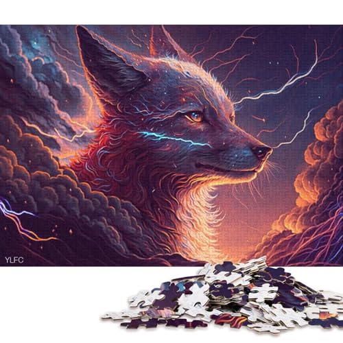 Puzzle 500 Teile für Kinder, Art Dream Fox-Puzzle für Kinder, Brettpuzzle, Familiendekoration, 500 Teile (52 x 38 cm) von XJmoney