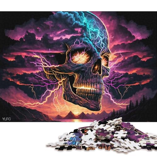 Puzzle 500 Teile für Kinder, Fantasie-Totenkopf-Puzzle für Kinder, Brettpuzzle, Familiendekoration, 500 Teile (52 x 38 cm) von XJmoney