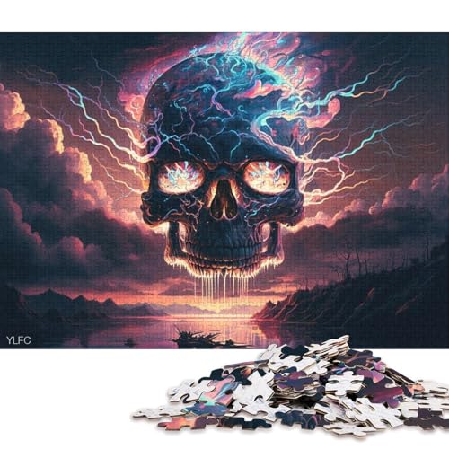 Puzzle 500 Teile für Kinder, Fantasie-Totenkopf-Puzzle für Kinder, Brettpuzzle, Familiendekoration, 500 Teile (52 x 38 cm) von XJmoney