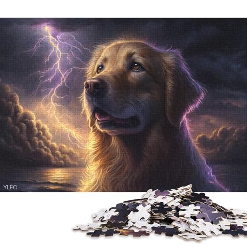 Puzzle 500 Teile für Kinder, Kunst-Golden Retriever-Puzzle 500 Teile für Kinder, 500 Teile (52 x 38 cm) von XJmoney