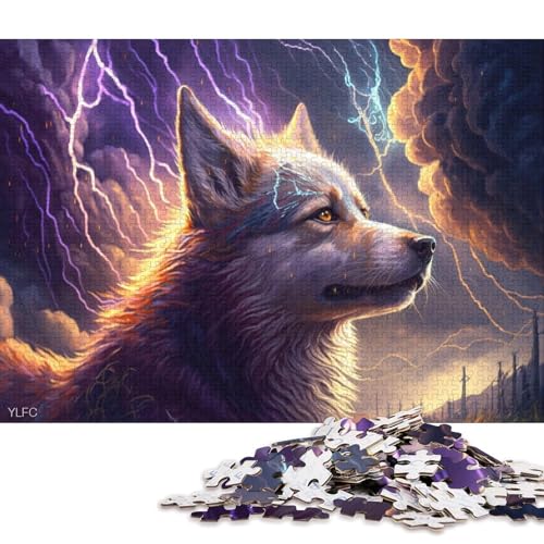 Puzzle 500 Teile für Kinder, Tier-Puzzle mit Husky-Hund, Puzzle 500 Teile für Kinder, 500 Teile (52 x 38 cm) von XJmoney