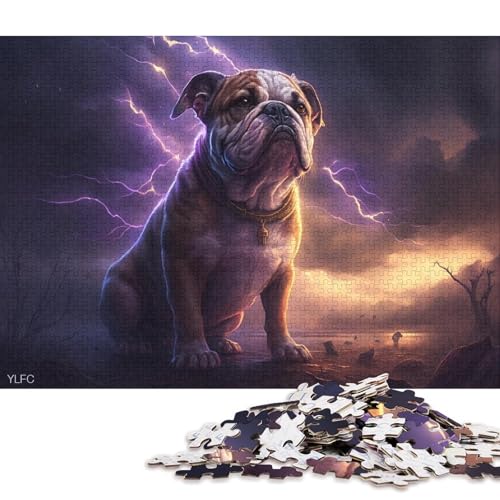 Puzzle 500 Teile für Kinder | Bulldoggen-Puzzle | 500-teiliges Puzzle, Lernspiele, Heimdekoration, Puzzle 500 Teile (52 x 38 cm) von XJmoney