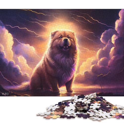 Puzzle 500 Teile für Kinder | Kunst-Puzzle mit Chow-Chow-Hund | 500-teiliges Puzzle, Lernspiele, Heimdekoration, Puzzle 500 Teile (52 x 38 cm) von XJmoney