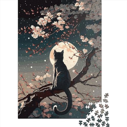 Puzzle Cat Japan Family Activities Puzzle aus 100% recyceltem Karton für Kinder und Erwachsene ab 12 Jahren Weihnachtsgeschenke 70 x 50 cm / 1000 Teile von XJmoney