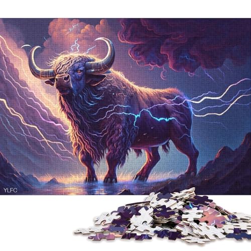 Puzzle Fantasy Art Yak Puzzle für Kinder 500 Teile Puzzle Wandkunst Puzzlespiele 500 Teile (52x38cm) von XJmoney