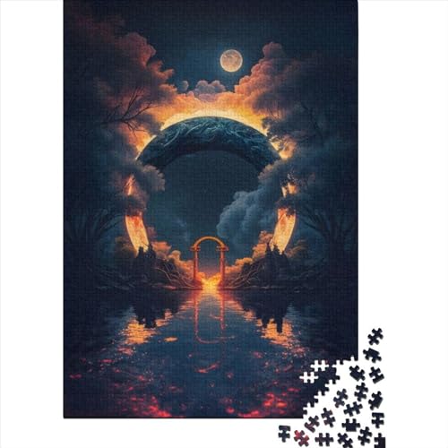 Puzzle Fire_Portal_ Puzzles für Erwachsene, Holzpuzzles, Lernspiel für Erwachsene und Kinder, 500 Teile (52 x 38 cm) von XJmoney