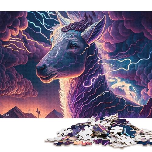 Puzzle-Kunsttiere, Alpaka-Puzzle für Kinder, 500 Teile, Puzzle-Wandkunst, Puzzlespiele, 500 Teile (52 x 38 cm) von XJmoney