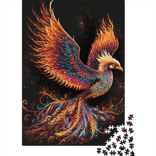 Puzzle Phönix-Vogel für Erwachsene und Kinder, Holzpuzzle, Lernspielzeug, 300 Teile (40 x 28 cm) von XJmoney