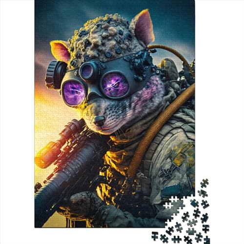 Puzzle Rat Troops Decompression Toys Puzzle aus 100% recyceltem Karton für Kinder Erwachsene Halloween-Geschenke 70 x 50 cm / 1000 Teile von XJmoney