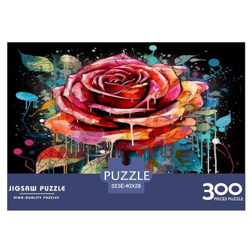 Puzzle Rose, Puzzle für Erwachsene, 300 Teile, Holzpuzzle, Wandkunst-Puzzlespiele, 300 Teile (40 x 28 cm) von XJmoney