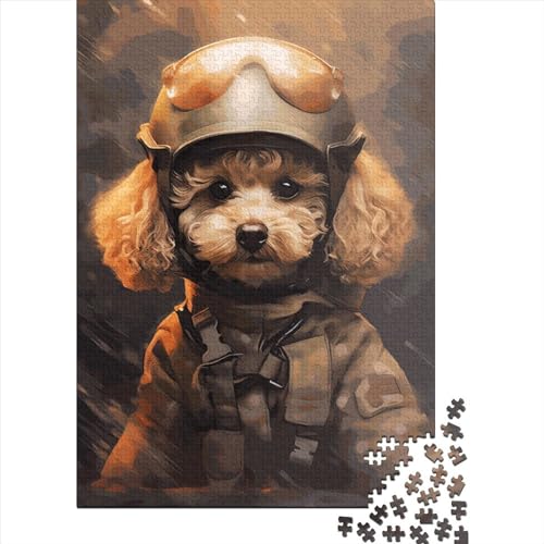 Puzzle Soldat Pudel Spielzeug Hochwertiges Karton-Puzzle Präzise Steckpuzzle für Kinder und Erwachsene ab 12 Jahren Geburtstagsgeschenk 70x50cm/1000 Teile von XJmoney